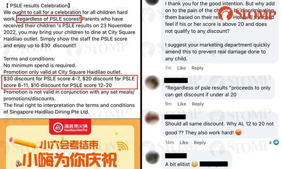 Haidilao slammed for being 'elitist' after offering promo based on PSLE scores in now-deleted posts