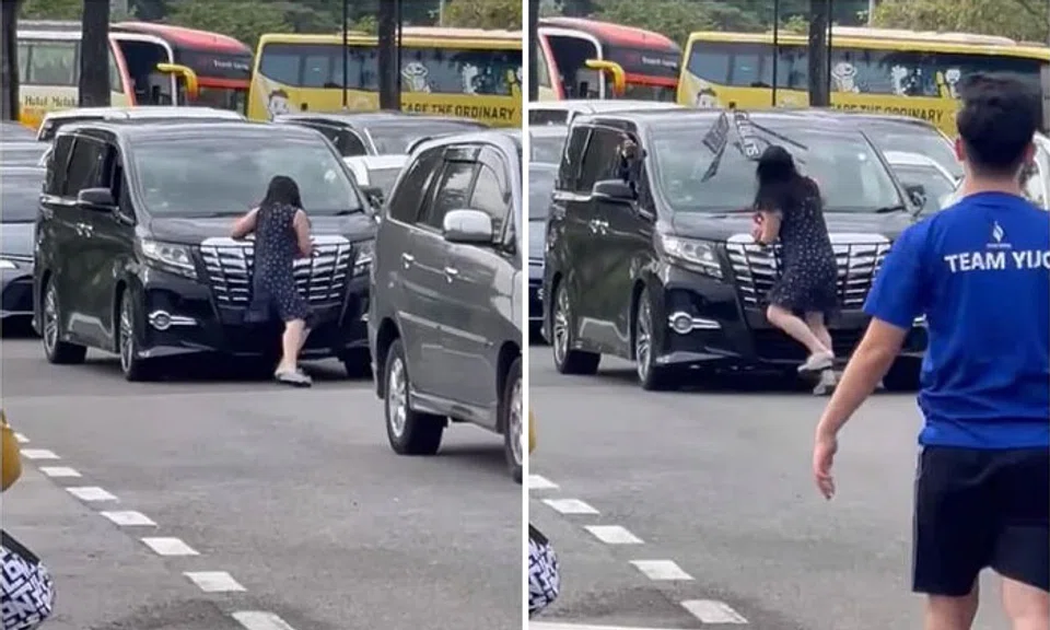 The woman is wanted by the Malaysian police for committing mischief. PHOTOS: SCREENGRABS FROM OUR SINGAPORE/FACEBOOK