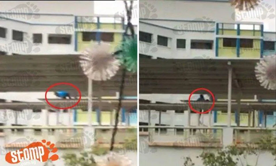 So dangerous! Kids climbing multi-storey carpark at Blk 546A in Woodlands