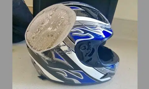 Gripping photos that show why you should always wear helmets when on bikes, scooters and skates