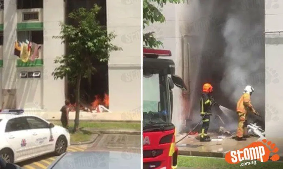 Residents evacuated after fire breaks out at Woodlands Block 345