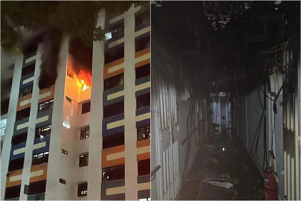 The Singapore Civil Defence Force said it was alerted to a fire at Block 31 Chai Chee Avenue at about 11.05pm.