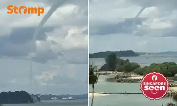 Waterspout sighted at Sentosa
