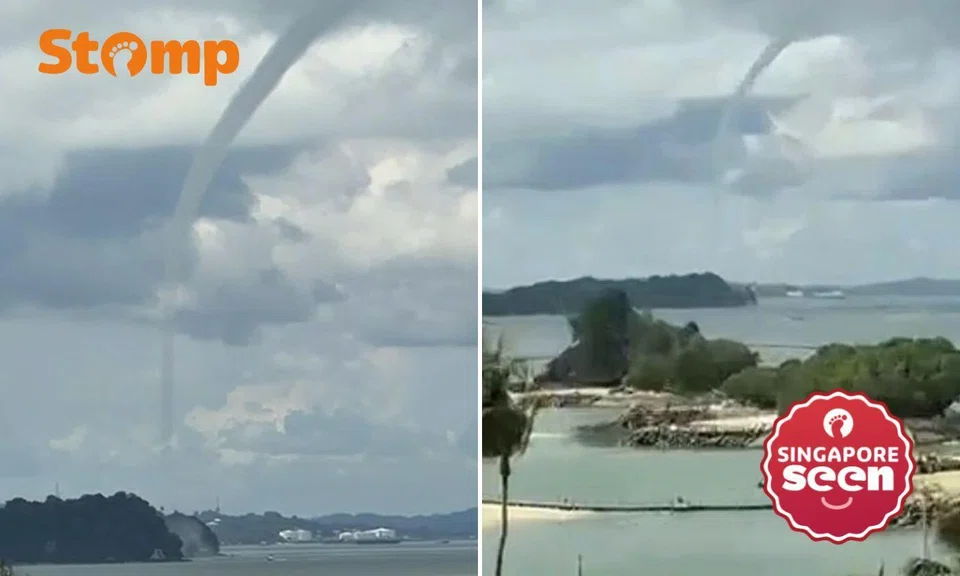 Waterspout sighted at Sentosa