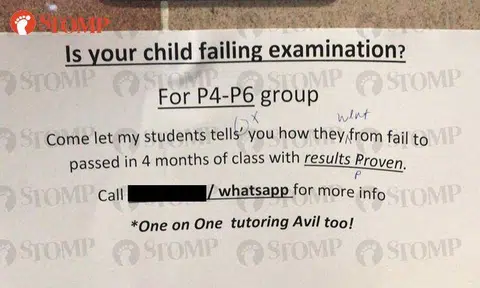 Error-filled poster offering tuition gets schooled instead at Ang Mo Kio