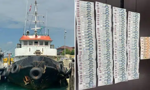 Tugboat and $8,200 seized after crew allegedly sold stolen fuel to another crew, 15 men arrested