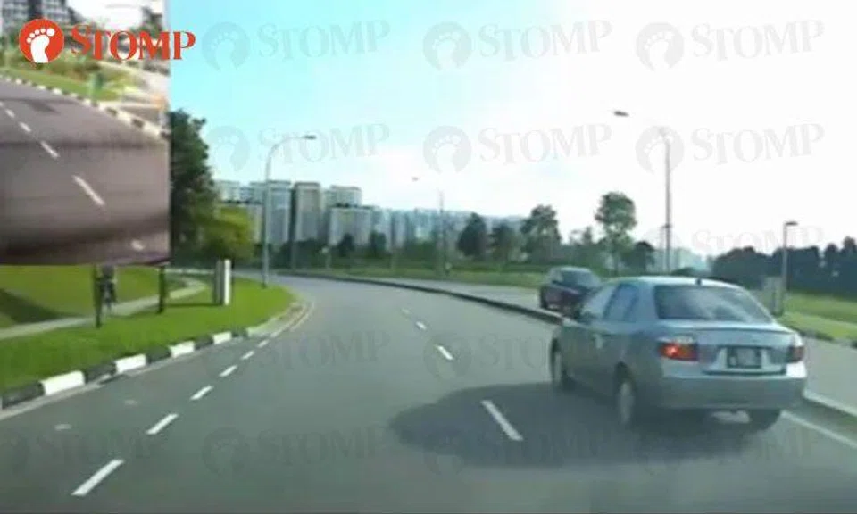 Is this driver going too fast on a 2-lane road?
