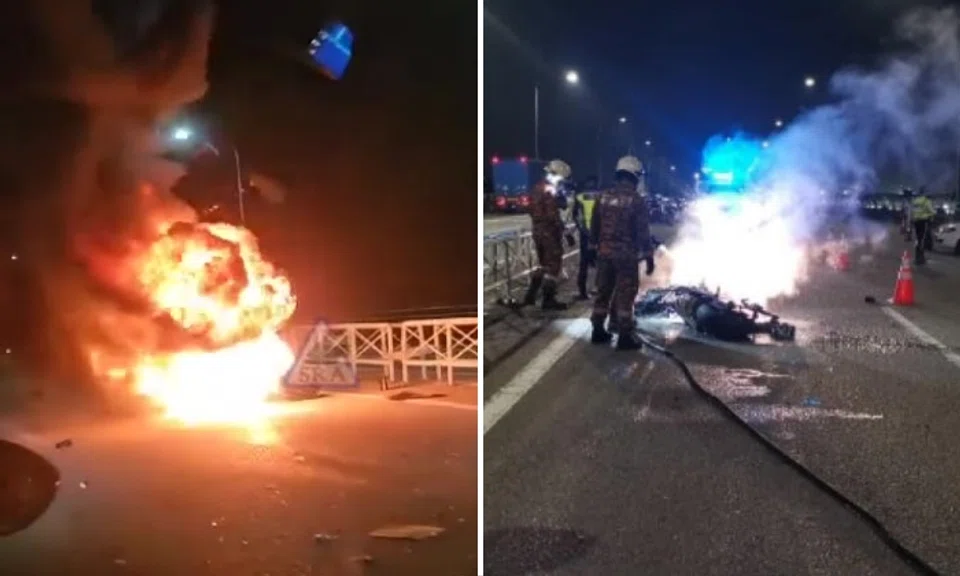 A video posted on the Singapore Roads Accident.com Facebook page shows a person lying in the middle of the road, with traffic coming to a standstill on two out of three lanes of the bridge.