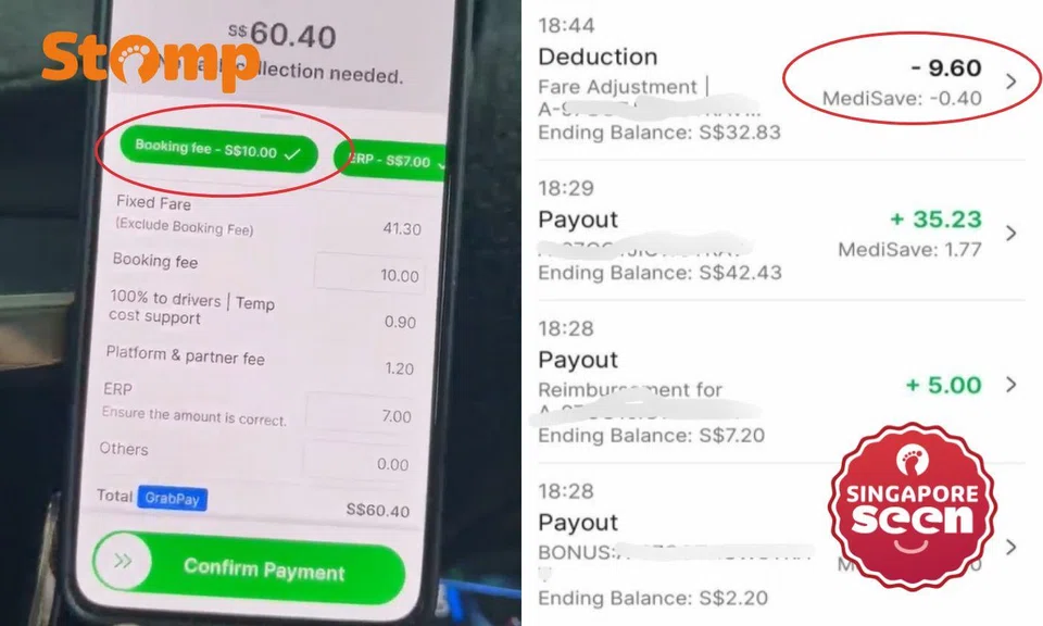The Stomper alleged that when passengers disputed the fee, Grab would refund the passengers and deduct some of his earnings instead.