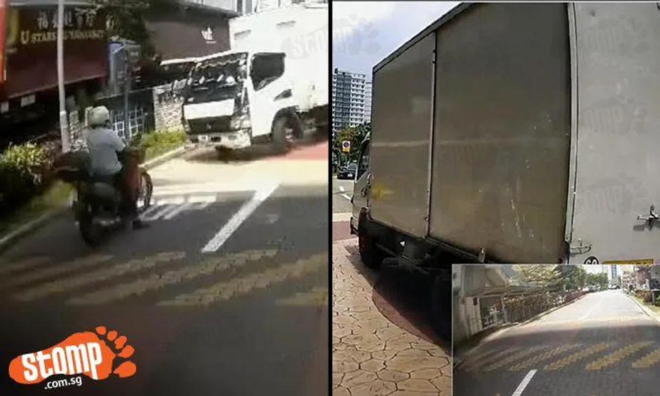 Rogue lorry driver continually drives on wrong lanes, forces vehicles to give up right of way and overtakes them