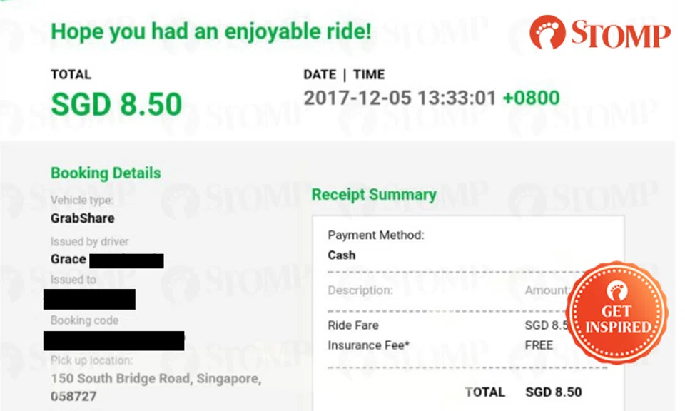 A depressed mother who had just left court is very grateful to a female Grab driver who declined payment from her and even offered her $40.
