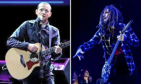 Left: Chester Bennington. Right: Brian 'Head' Welch