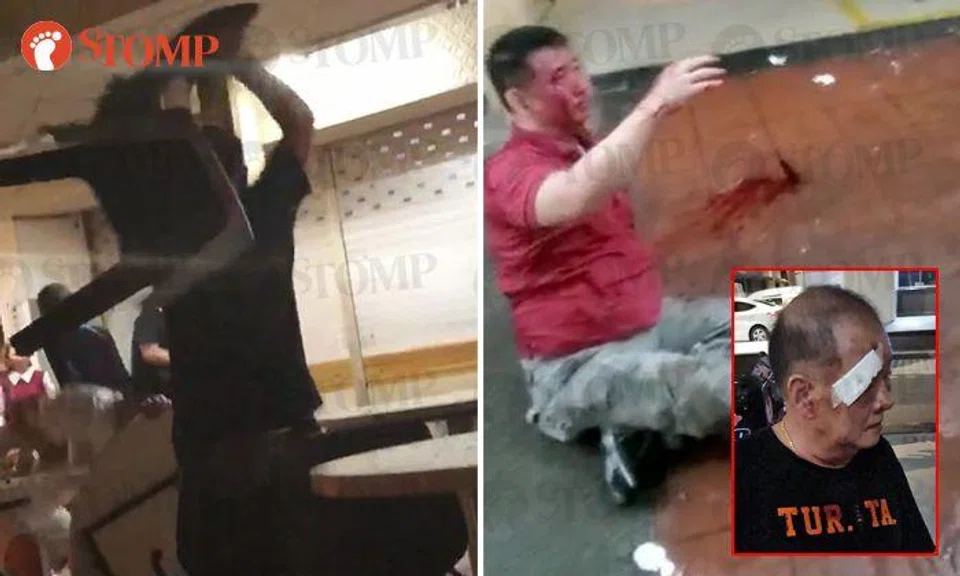 Chairs, glass and punches thrown during fight at Hougang coffee shop: 5 arrested