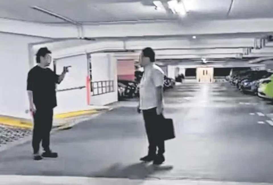 man questioned in car park