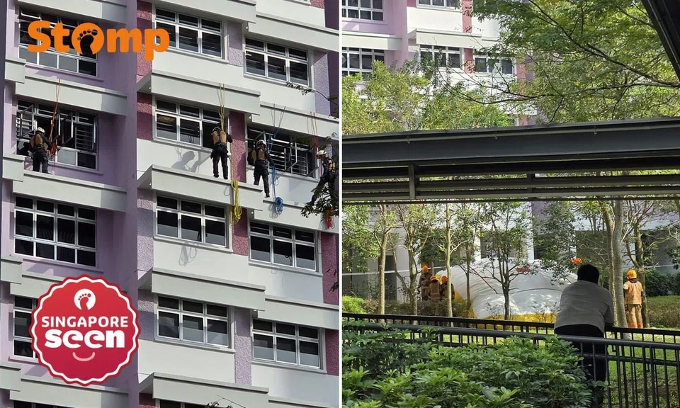 DART officers rappel down Punggol block, woman apprehended under Mental Health Act