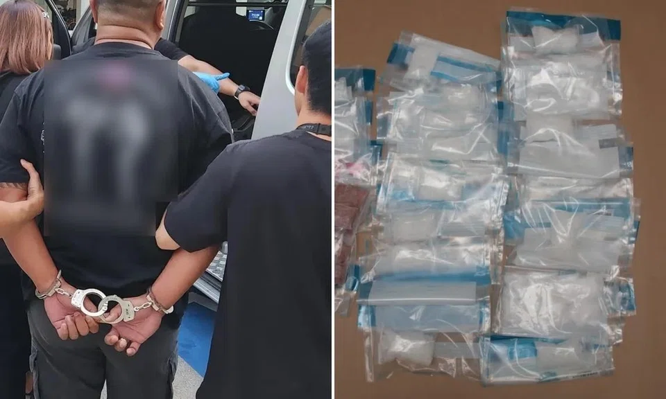 A man arrested by CNB and drugs seized.