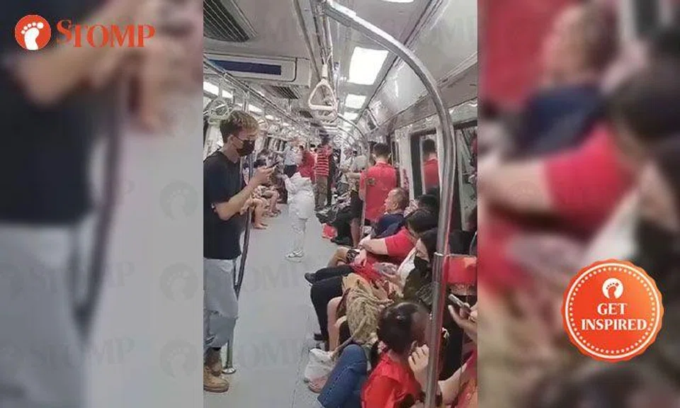 SMRT train captain brightens commuters' day with special National Day ...