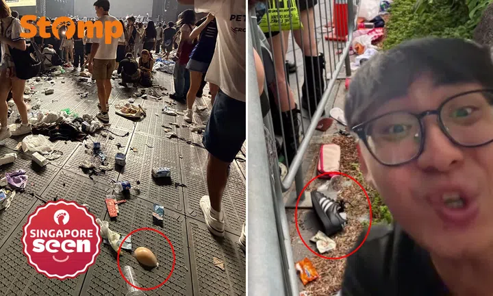 F1 Singapore concert, concert litter, Cortis fans