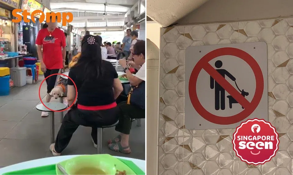 A woman placed her dog on a seat in a Bedok hawker centre, reported Stomper Anonymous.