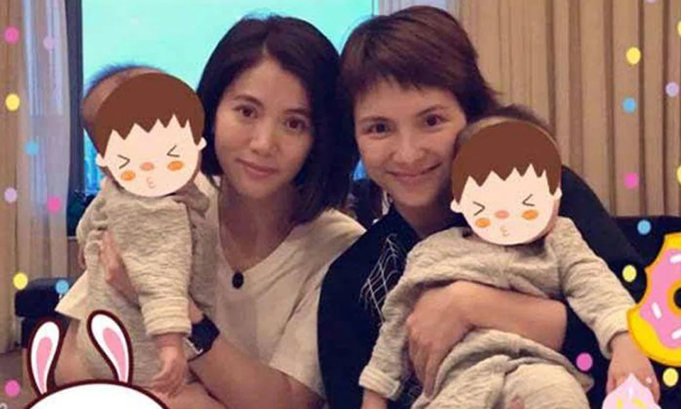 So cute! Anita Yuen visits celeb pal Angelica Lee's twins in KL