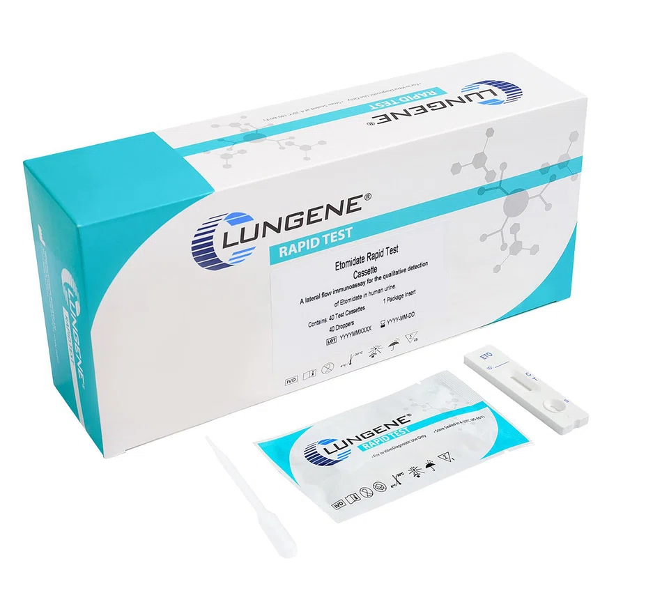 Chinese firm Hangzhou Clongene Biotech began developing urine and saliva rapid test kits for etomidate two years ago in response to growing demand in China and abroad.