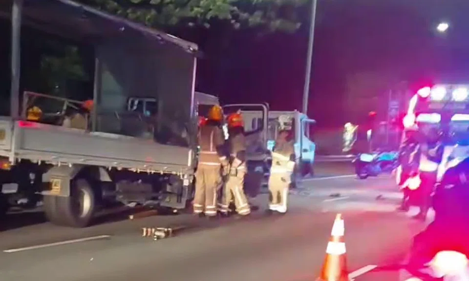 An accident on May 11 involved a trailer and three lorries.
