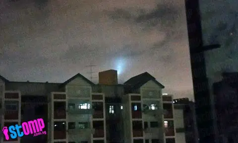 Beach Rd resident looks out window -- and sees strange light behind HDB block