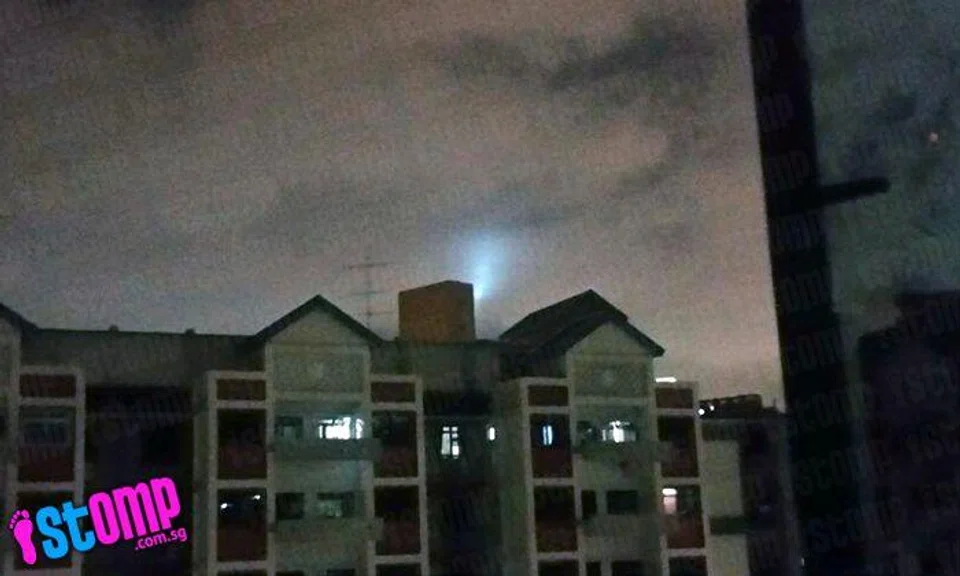 Beach Rd resident looks out window -- and sees strange light behind HDB block