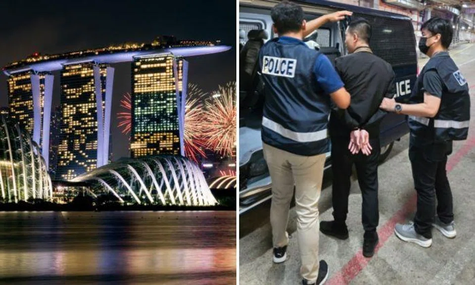 A total of 17 men and seven women, aged between 27 and 58, are being investigated for their suspected illegal activities at Marina Bay Sands Casino.