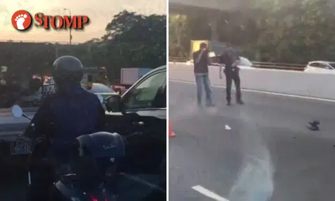 Accident causes massive jam at Lentor Ave