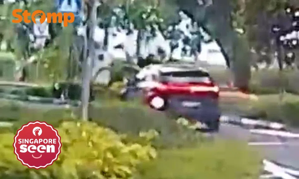 Cyclist flips over car at zebra crossing in Toa Payoh
