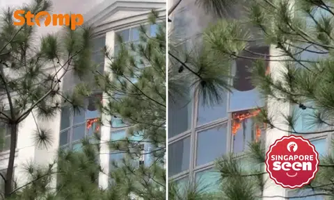 Fire breaks out in living room of Aston Mansions condo unit