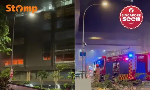 Fire at Orchard Towers.