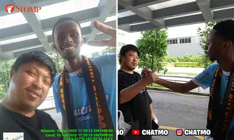 Stomper awed to meet YouTube star Chatmo who was in Kallang livestreaming to 1.16 million fans