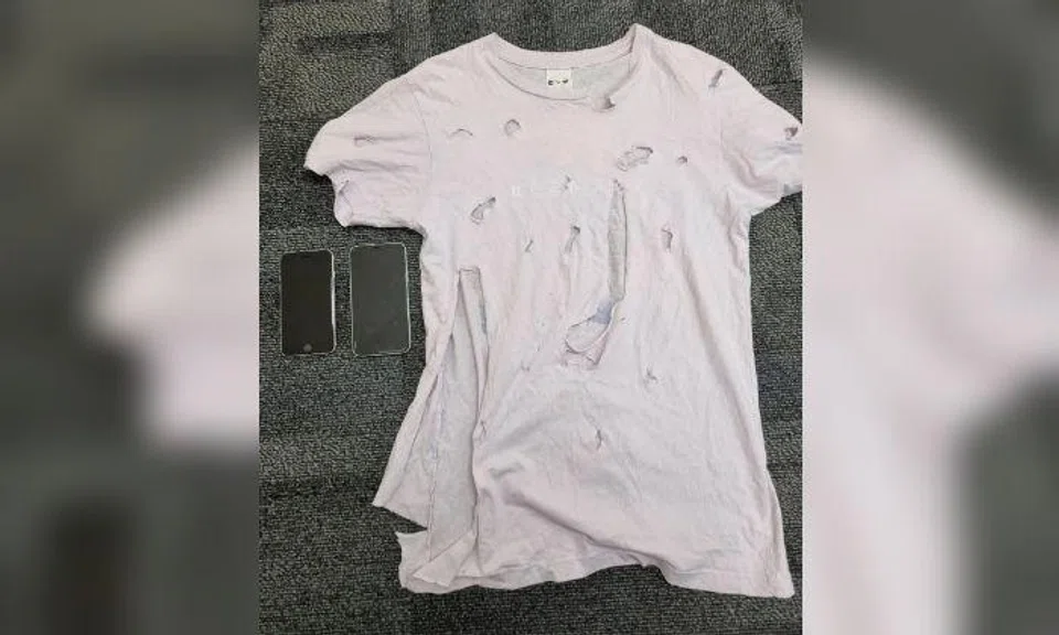 The video showed their daughter in torn clothing with her hands tied.