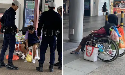 Battle of the elderly tissue sellers: 5 of them within 10m at Woodlands MRT station