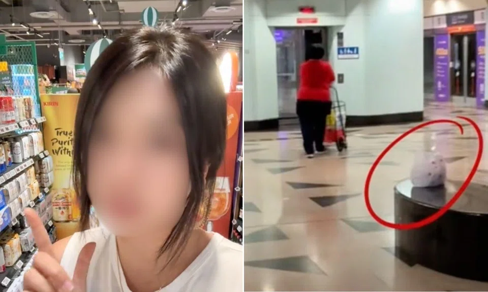 B.linling trailed the auntie from the supermarket to the MRT station. 