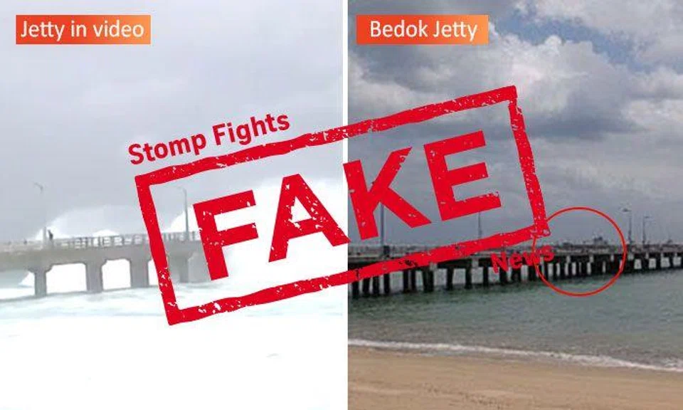 Seen this circulating video of 'tsunami' hitting 'Bedok Jetty'? It didn't happen in S'pore
