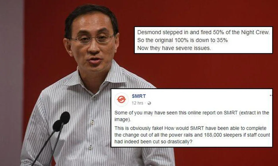 "This is obviously fake!": SMRT responds to claims that CEO Desmond Kuek fired 50% of staff
