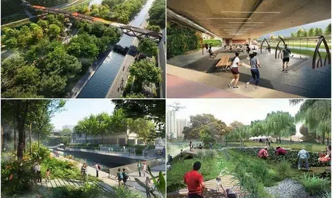 Each community node along the corridor is a space for the public to gather and participate in activities. 