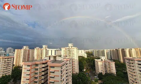 Stunning double rainbow gives Singaporeans hope