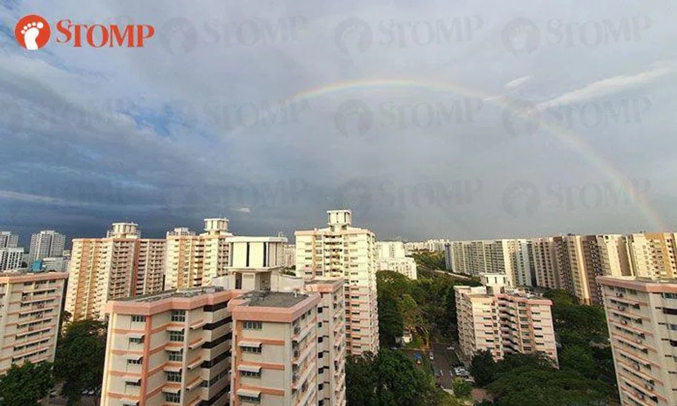Stunning double rainbow gives Singaporeans hope
