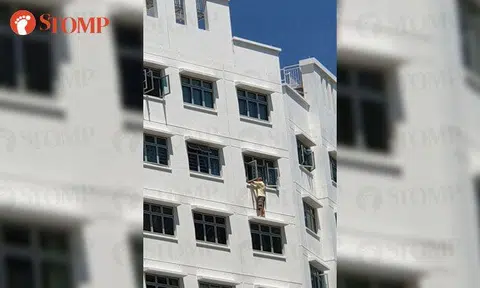 Man gets pulled back into Yishun flat by SCDF after stepping out onto parapet to clean windows