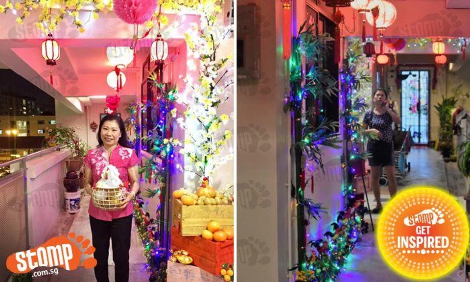 Bedok Reservoir Road resident spreads festive joy through beautiful CNY decorations at corridor