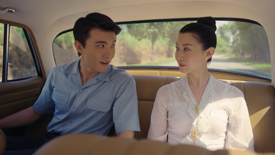 Zhang Zetong and Jeanette Aw are the adoptive mother-and-son pair in Emerald Hill - The Little Nyonya Story.