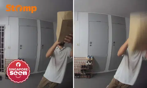Delivery man throws parcel at Bukit Batok doorstep