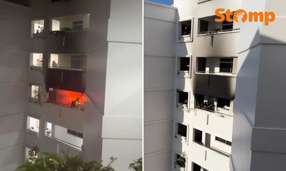 A fire broke out in a flat at Block 763 Choa Chu Kang North 5 in the early hours of March 19. 