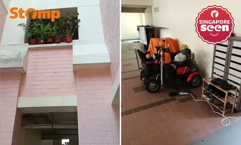 Woodlands resident risks neighbours' safety by charging PMA in corridor, placing plants on ledge