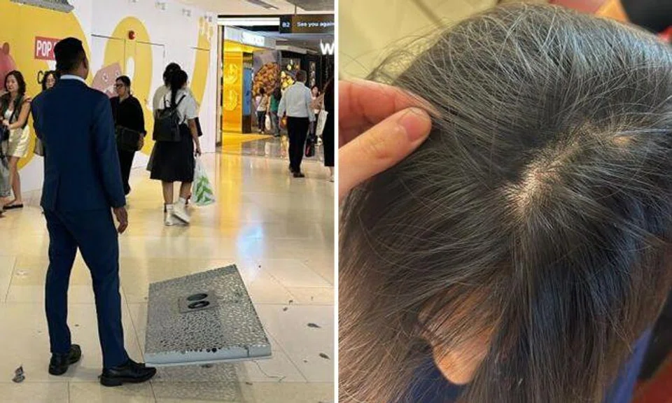 Woman hit on the head by falling ceiling panel at Ion Orchard