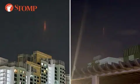 Strange orange vertical light in night sky spotted at Lower Delta and Yishun: 'Likely the Eye of Sauron'